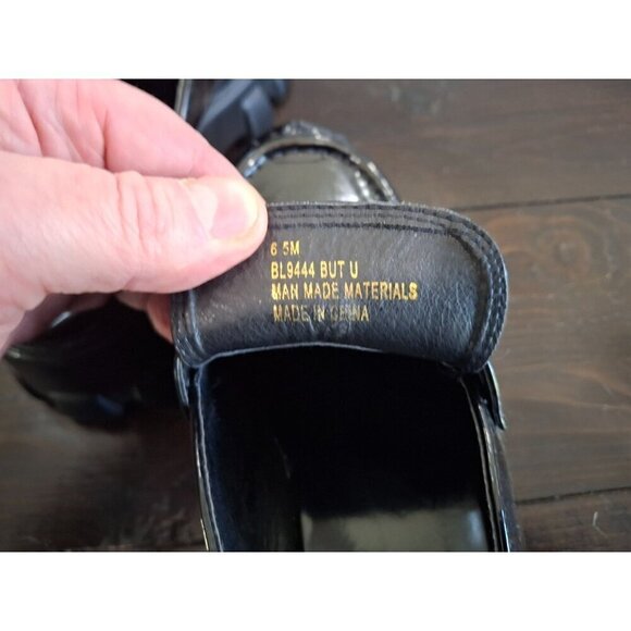 NWOB Lemonade But U Black Chunky Loafer Mules/Sz. 6.5M - Picture 9 of 9